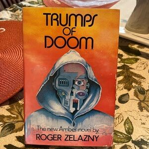Trumps of Doom by Roger Zelazny 1985, Arbor House hardcover dust jacket Vintage